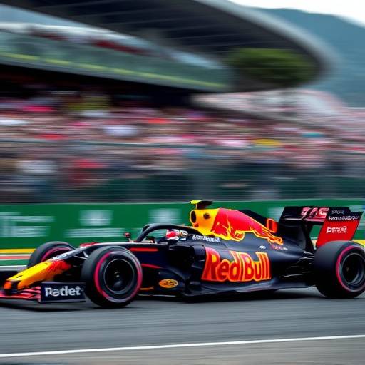 Max Verstappen alla guida della sua Red Bull durante il Gran Premio d'Italia a Monza.